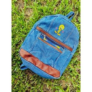 ⚜️cute tweety bird denim backpack ⚜️